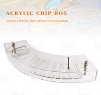 YH Casino Roulette-Tisch Zubehör Bogenförmige Transparente Acryl-Chipbox Speziell Entwickelt für Roulette-Tische