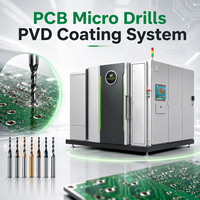 Mesin Pelapis Keras PVD HUASHENG TiAlN AlTiN, Vacuum Coater untuk Bor Mikro PCB M9
