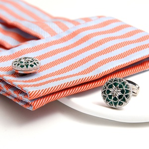 Mancuernillas de Alta Calidad al por Mayor Directamente de Fábrica, Diseño Creativo y Exquisito con Patrón Hueco, Mancuernillas Redondas para Hombre - Product Image 6