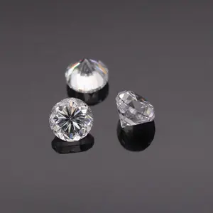 Heavy weight white color star cut cubic zirconia round shape 1.5mm buy CZ stones