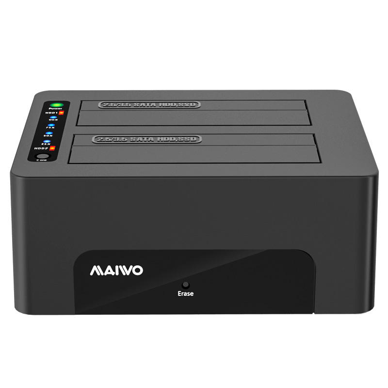 MAIWO/OEM Dual Bay Sata Hard Drive Docking ,adapter and  Enclosure, Duplicator and Erase Function