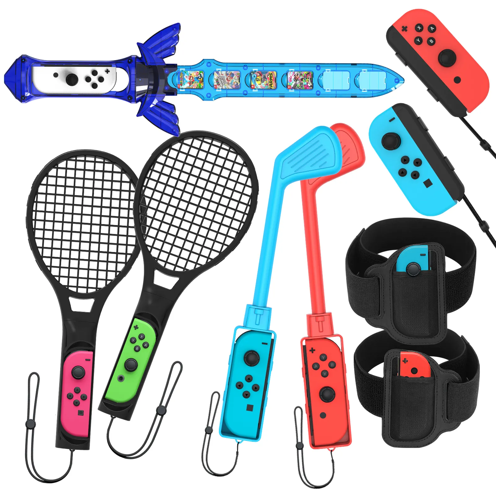 9 in 1 Game Accessories Sports Bundles for Nintendo Switch Sports
