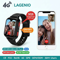 Montre connectée pour enfants LAGENIO K9 haute précision GPS 4G, étanche IP68, appel vidéo, assistant IA, mode SOS, mode classe, montre connectée pour étudiants
