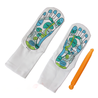 Nouvelle arrivée en gros bas prix point de pression réflexologie chaussettes de massage en anglais