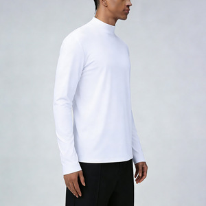 COOFANDY Maglietta a Collo Alto da Uomo, Casual, Slim Fit, Manica Lunga, Leggera, Termica, Pullover - Nero Grigio Scuro - Product Image 6