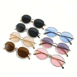 Gafas de Sol Redondas de Metal con Logotipo Personalizado, Estilo Punk Retro 2025, Protección UV400, para Hombre y Mujer - Product Image 4