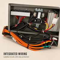 Balayeuse autoportée industrielle 48V 200Ah Batterie 9500W Autopropulsée Balayage Aspiration Suppression de la poussière