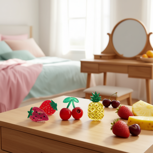 Fermaglio per capelli a forma di frutta da 9 cm con design fragola, ciliegia e ananas per donna - Product Image 3