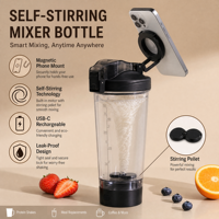 Bouteille shaker électrique pour fitness, mélangeur automatique magnétique pour protéines en poudre, tasse portable à boire directement, mixeur sportif, mug shaker