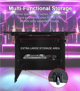 Bàn DJ di động gấp gọn màu đen dành cho club, tiệc cưới, hội chợ thương mại - Product Image 4
