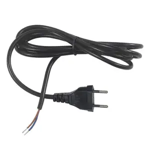 H03vvh2-f-Conector de cable de CA de 2x0,75 mm2, enchufe europeo Iec con enchufe hembra C7