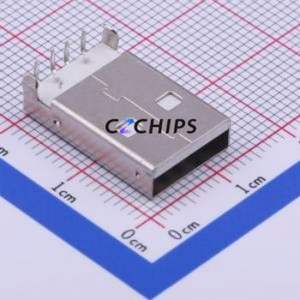 AM90 USB Connector Bent Lead Through Hole Connector ( Connector Type: Type-A )( Protocol Standard: USB 2.0 )( Gender: Male ) - Product Image 1