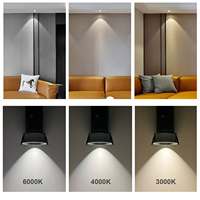 Nouveau projecteur LED COB encastré anti-éblouissement à intensité variable 7W/12W/24W 24 °   Spot encastré en aluminium IP65 pour magasin de détail 220V