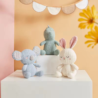 Jouets en peluche mignons en gros, animaux en peluche doux pour bébé, éléphant, dinosaure, koala, cochon au crochet, idées de cadeaux pour anniversaire