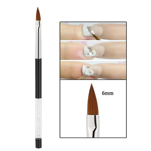 Ensemble de pinceaux à ongles en nylon, pinceau plat pour effet halo, stylo de coloration, pinceau de gravure pour cristaux, pinceau liner pour gel UV, peinture florale, manucure - Product Image 2