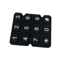 Keypad Numerik Silikon yang Dapat Disesuaikan dari Pabrik dengan Pil Karbon Konduktif untuk Peralatan Rumah Tangga, Warna Kustom dengan Lampu Latar