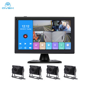 10.1Inch Touch Monitor 1080P AHD AI Truck Bus Car Security With 4 Channels Video BSD BSM Blind Spot Monitor And Light Alarm