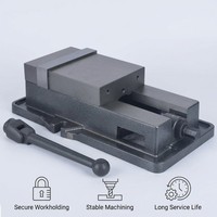 Étau de machine industriel en acier rigide avec serrage de haute précision pour le fraisage, le perçage et l'assemblage d'outils de fixation 5 pouces YK0084