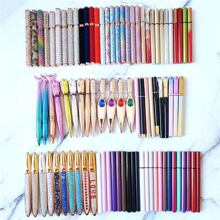 Ручка-карандаш с блестками под заказ, клей для подводки глаз, самоклеящаяся Марка, водостойкая прозрачная Магнитная подводка для глаз, клей-карандаш для норковых ресниц