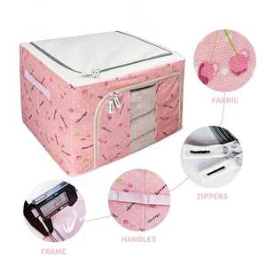 Meilleures ventes : Organiseur de rangement pour vêtements, sacs de rangement empilables avec cadre métallique pliable - Product Image 3