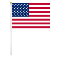 Drapeaux Américains Imprimés Numériquement Nouveauté Style Volant Promotion Vente en Gros Petits Drapeaux pour Activités de Jour National