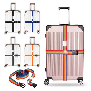 調節可能な手荷物ベルト安全旅行スーツケースキャリーオンストラップコンビネーションロックラゲッジストラップ