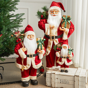 Figura de Santa Claus de Pie Grande de 90 cm, Realista, de Plástico Ecológico, Popular Decoración Navideña, Caja de Regalo, Pino - Product Image 2