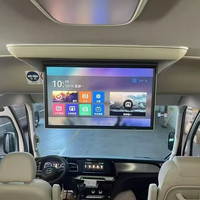 Écran publicitaire LCD TFT USB rabattable pour plafond de voiture, 18,5/22/24 pouces, fin et pliable, pour bus et train