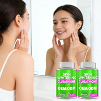 Capsules de L-glutathion 5000 MG Halal en gel mou, ensemble de soins pour blanchir la peau, vente chaude