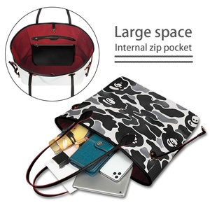<span class=keywords><strong>Sac</strong></span> fourre-tout <span class=keywords><strong>tendance</strong></span> en PU imprimé camouflage <span class=keywords><strong>vert</strong></span> pour femme, 2 pièces, avec poche zippée, pour le 250e anniversaire de l'indépendance des États-Unis - Product Image 5