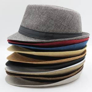 Toptan toplu hasır fötr şapka yazlık hasır şapka ekose Fedora şapka - Product Image 2