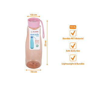 700ml PP Plastic Reusable Lightweight Travel Water Bottle with Twist Lock Lid BPA Free Waterproof & Dishwasher Safe - Product Image 5