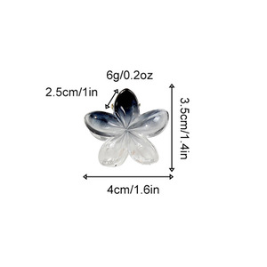 6 kẹp tóc nhựa hình hoa nhỏ 4cm, màu thạch sang trọng, kiểu càng cua dành cho nữ - Product Image 5