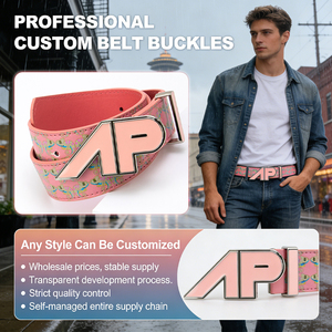 <span class=keywords><strong>Boucle</strong></span> de ceinture personnalisée 3D en métal rose époxy émaillé pour femmes, de marque de créateur occidentale, avec ceintures en PU personnalisées - Product Image 2