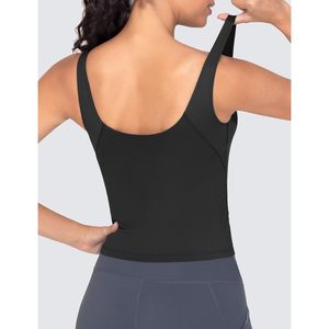 Women's Longline Sports Bra Wirefree Padded Yoga Tank Top Spaghetti Strap Scoop Neck Breathable Sweat Wicking Quick Dry Four - Product Image 3