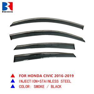 Accessoires extérieurs pour voiture, déflecteurs de vent pour fenêtres et portes, pare-pluie pour Honda Civic 2006-2022, pièces automobiles - Product Image 2