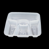 18536 Protection de l'environnement Transparent PP de qualité alimentaire en plastique pour micro-ondes