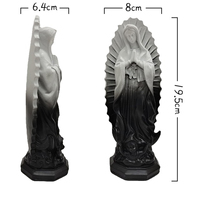 Sculpture en résine moderne figurines religieuses mexique vierge marie statue Madonna ornement en résine pour cadeau de noël