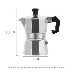 Moka italiano Design moderno <span class=keywords><strong>Gas</strong></span> ed elettrico fornelli Espresso macchina per caffè in alluminio senza BPA caffettiera 1 tazza di capacità - Product Image 2