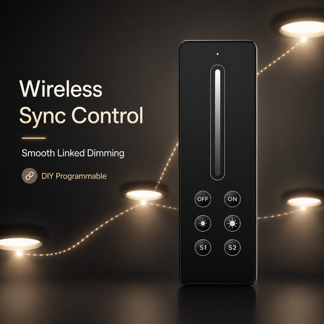 Wireless RF 2.4GHz Touch Dimmer LED Light Remote Controller 30m Range Eco-Friendly Single Zone Strip Lamp Ceiling Home Lighting
