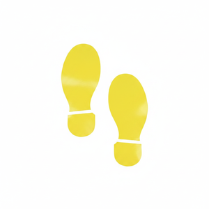 <b>Yellow</b> Photoluminescent Material Footprint Laminated Floor Marker Promotional Reflective <b>Stickers</b> & Lights - Product Image 2