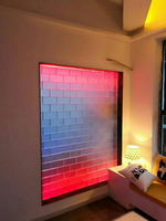 Briques de verre à bulles solides 50x100x200mm avec trous pour la décoration industrielle et l'utilisation murale