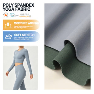Tissu de yoga en polyester et élasthanne de qualité supérieure, extrêmement doux, extensible dans les quatre sens, matière tricotée pour la production de tenues de yoga et de vêtements de sport - Product Image 1