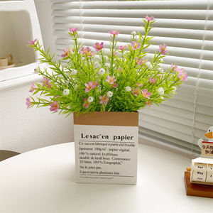 Fleurs artificielles Qingyu Chronicle, fleurs de gypsophile en soie, décoration extérieure et intérieure, décorations de mariage, blanc, jaune, rose, bleu - Product Image 2