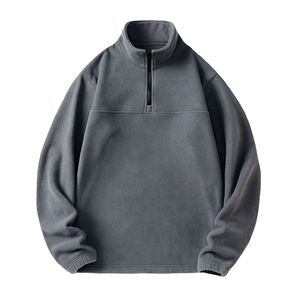 High Quality Oversized Drop Shoulder Hoodie Stringless Blank Thick Fleece Cotton Polyester Stringless <b>Men's</b> Hoodie - Product Image 1