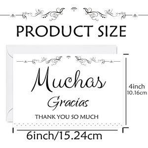 Biglietti di ringraziamento personalizzati con buste - Grazie mille - Product Image 2