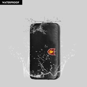 Sac à documents ignifuge avec fermeture éclair, 20.5x11x2cm, noir, étanche, pour le rangement des objets de valeur, Protection de la batterie externe - Product Image 1