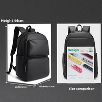 Sac à dos d'affaires imperméable tendance 2025, sac d'école décontracté simple et élégant pour étudiants et hommes