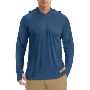Sweat à capuche rafraîchissant UPF 50+ pour homme - T-shirt léger et respirant de protection solaire pour les sports de plein air et les promotions - Product Image 2