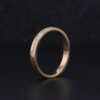 Starsgem-Bague de mariage en or jaune 18 carats pour homme, diamants de laboratoire, taille brillante, serti de canaux